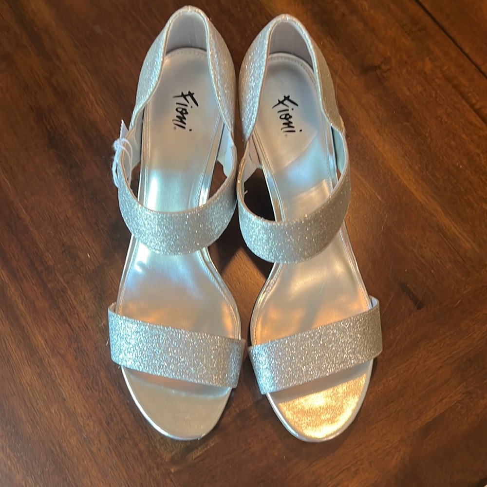 Fioni silver sparkle heels